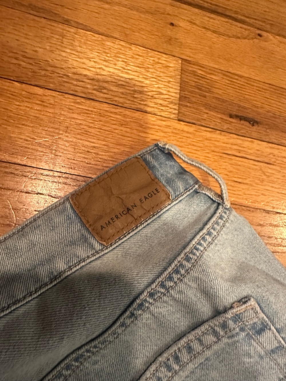 American Eagle Outfitters Light Blue Denim Cargo Skirt - Men Jeans Relaxed - Picture 4 of 4